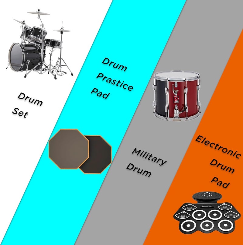 DIDA 5B Drum Sticks, Drum Sticks for Drums, Natural Solid Wood丨Weight Balanced丨Non-Slip Grip, Live Performance & Drum Kit Practice Accessories, Percussion Drumsticks for Beginner (2 Pairs, 5B) - Image 5